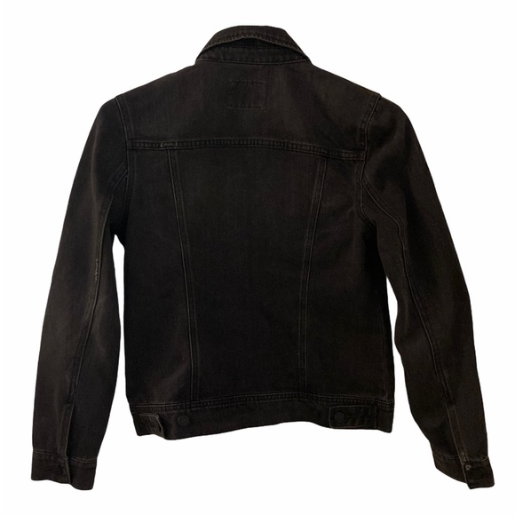 Distressed Black Jean Jacket for Women - Picture 9 of 13